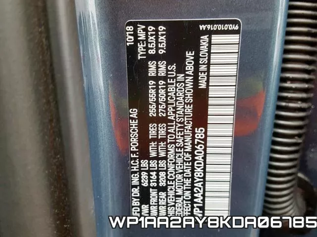 WP1AA2AY8KDA06785 фото 2