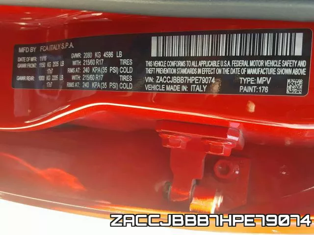 ZACCJBBB7HPE79074 фото 2