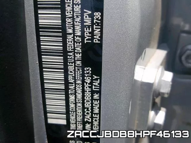 ZACCJBDB8HPF46133 фото 2
