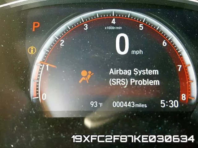 19XFC2F87KE030634 фото 9