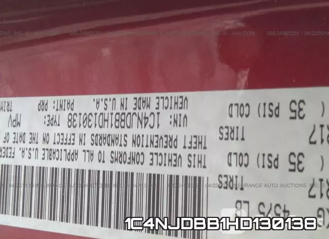 1C4NJDBB1HD130138 фото 10