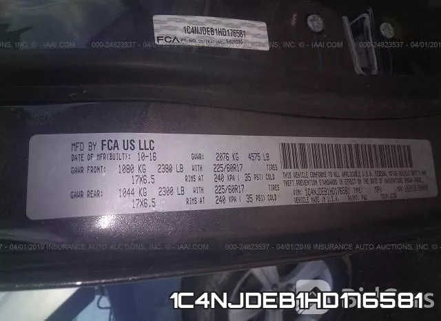 1C4NJDEB1HD176581 фото 10