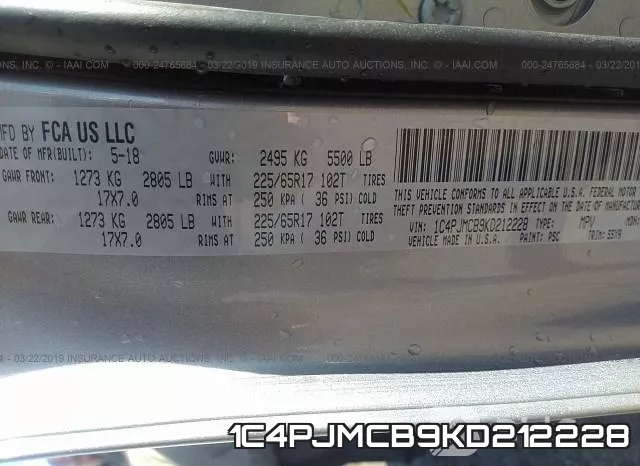 1C4PJMCB9KD212228 фото 10