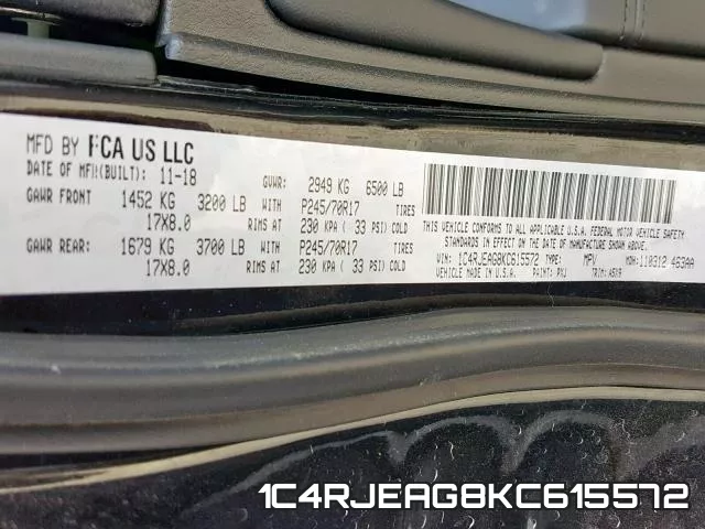 1C4RJEAG8KC615572 фото 2