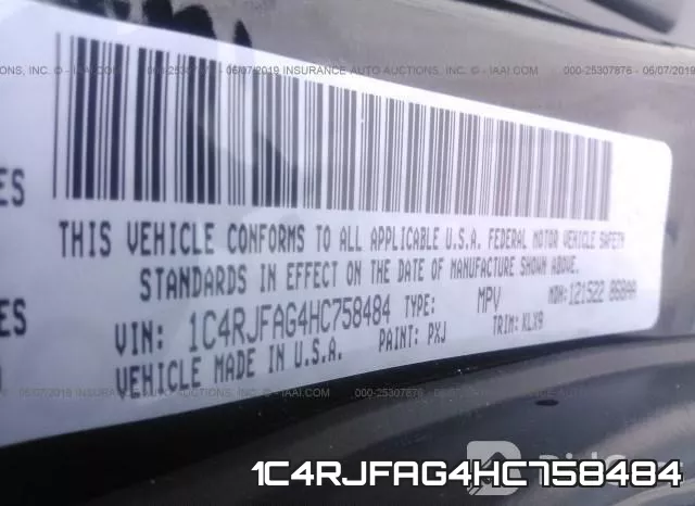 1C4RJFAG4HC758484 фото 10