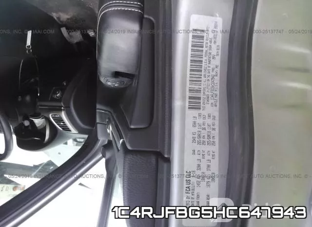 1C4RJFBG5HC647943 фото 10