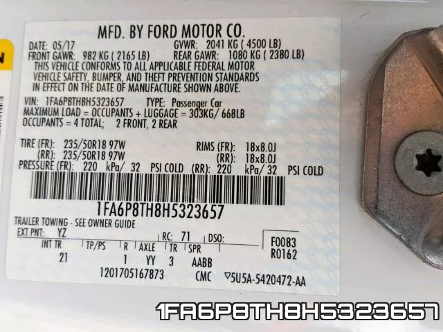1FA6P8TH8H5323657 фото 2