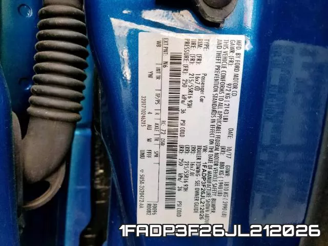 1FADP3F26JL212026 фото 2