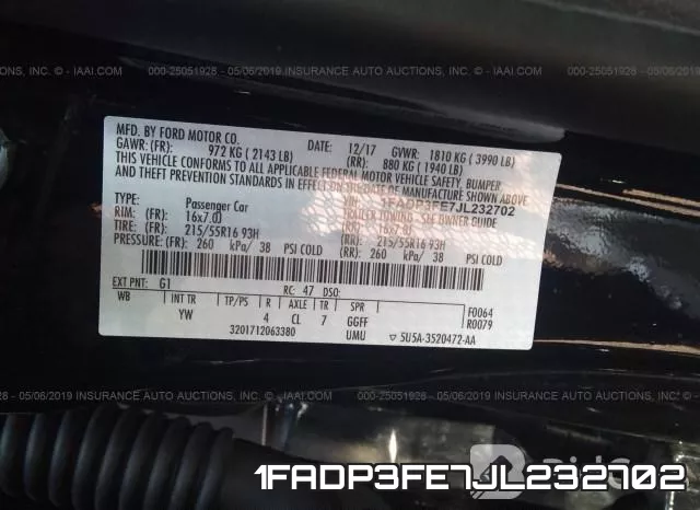 1FADP3FE7JL232702 фото 10