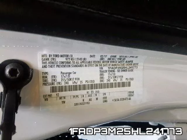1FADP3M25HL241773 фото 2