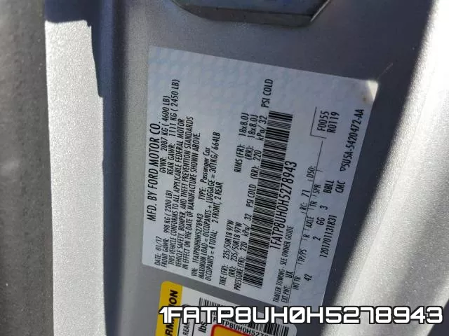 1FATP8UH0H5278943 фото 2