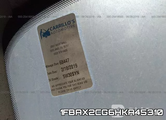 1FBAX2CG6HKA45310 фото 8