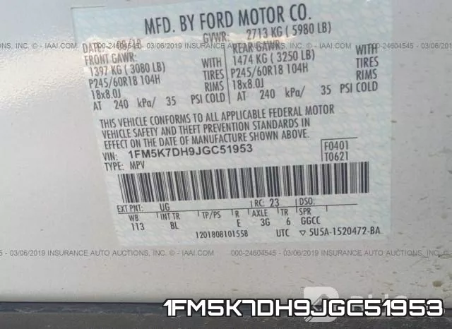1FM5K7DH9JGC51953 фото 10