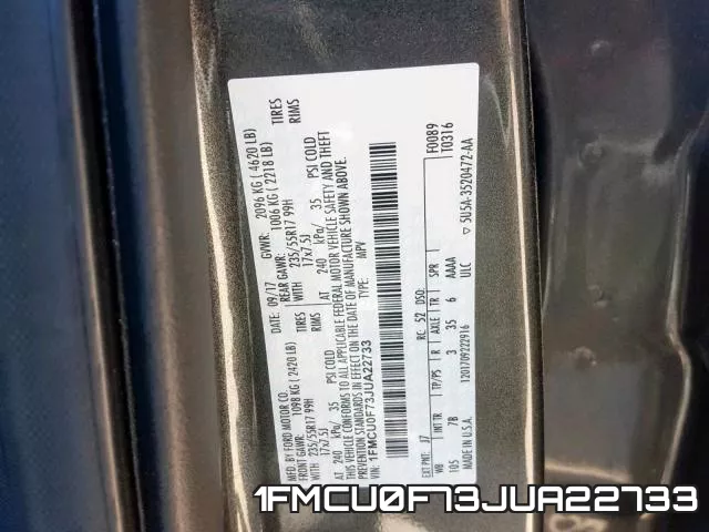 1FMCU0F73JUA22733 фото 2