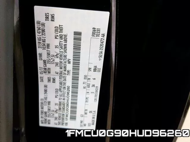 1FMCU0G90HUD96260 фото 2