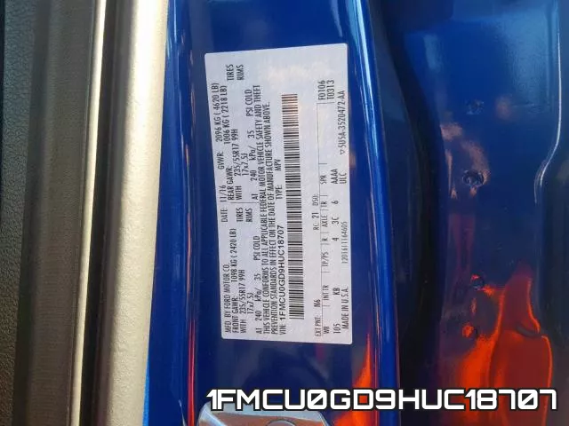 1FMCU0GD9HUC18707 фото 2