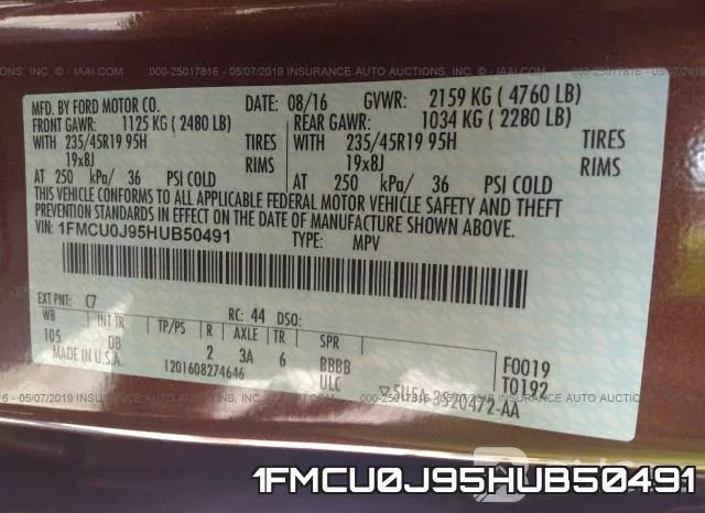 1FMCU0J95HUB50491 фото 10
