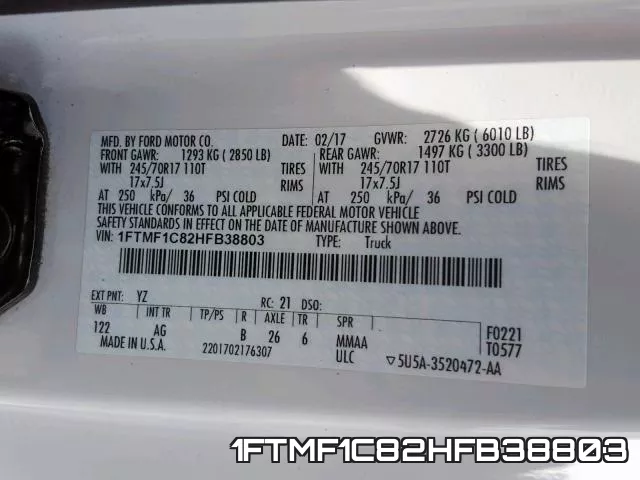 1FTMF1C82HFB38803 фото 2