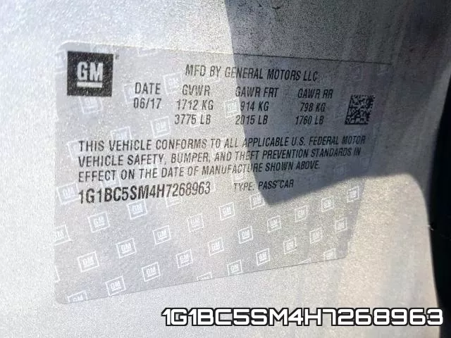 1G1BC5SM4H7268963 фото 2