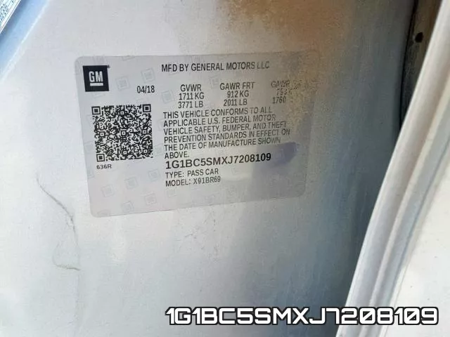 1G1BC5SMXJ7208109 фото 2