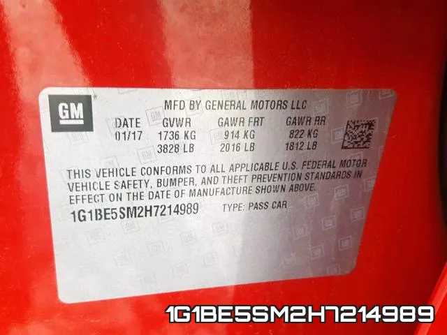 1G1BE5SM2H7214989 фото 2