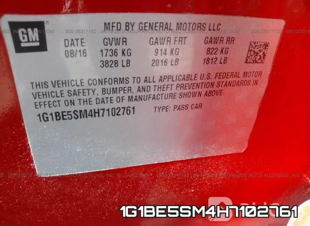 1G1BE5SM4H7102761 фото 10