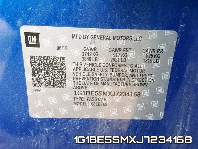 1G1BE5SMXJ7234168 фото 2