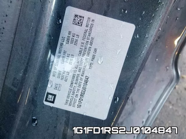 1G1FD1RS2J0104847 фото 2