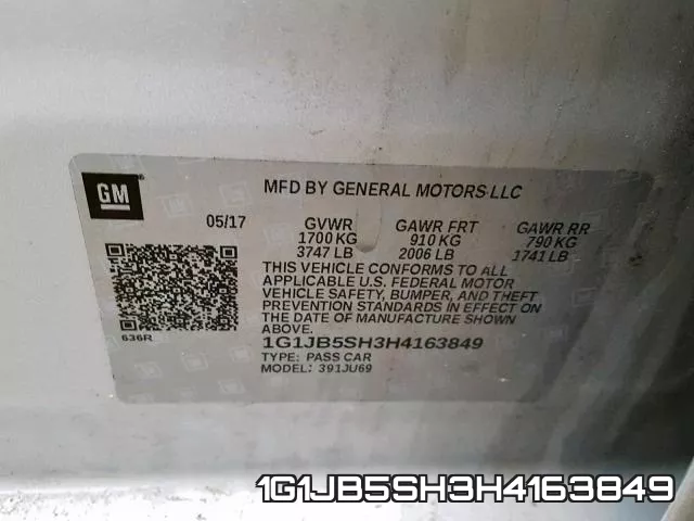 1G1JB5SH3H4163849 фото 2