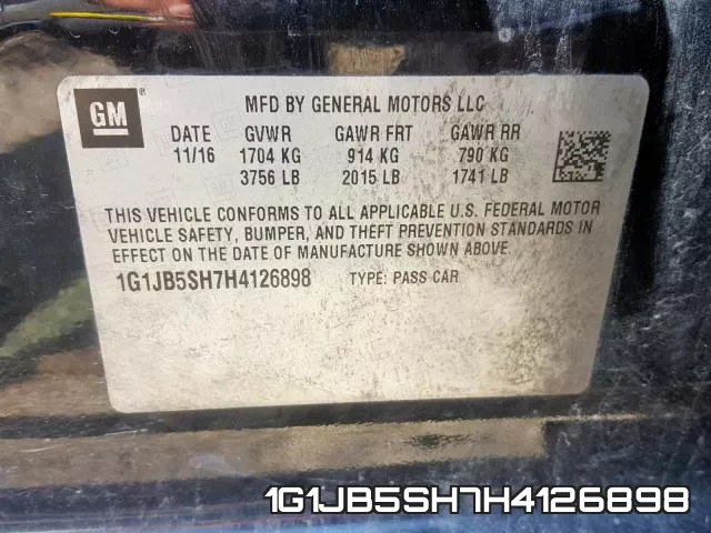 1G1JB5SH7H4126898 фото 2