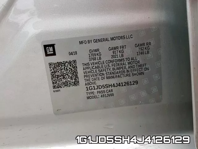 1G1JD5SH4J4126129 фото 2