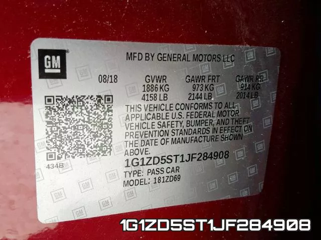 1G1ZD5ST1JF284908 фото 2
