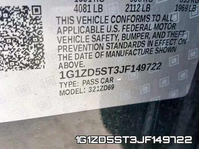 1G1ZD5ST3JF149722 фото 2