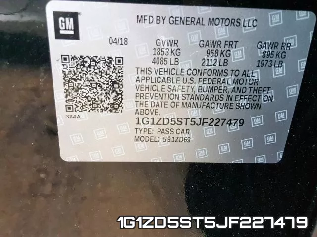 1G1ZD5ST5JF227479 фото 2