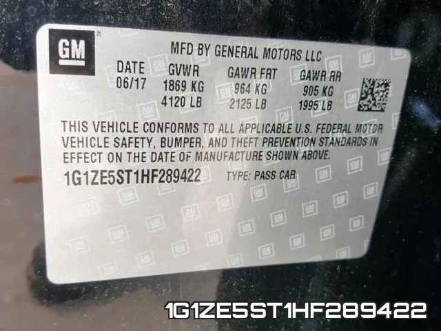 1G1ZE5ST1HF289422 фото 2