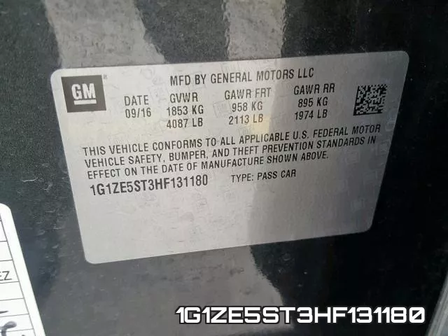 1G1ZE5ST3HF131180 фото 2
