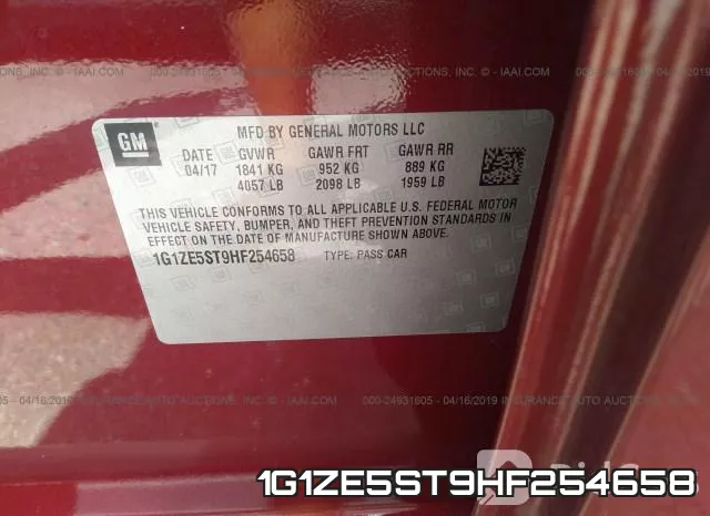 1G1ZE5ST9HF254658 фото 10