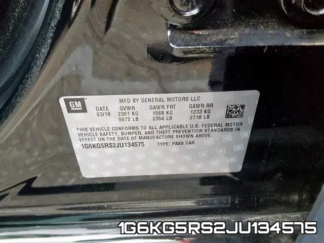 1G6KG5RS2JU134575 фото 2