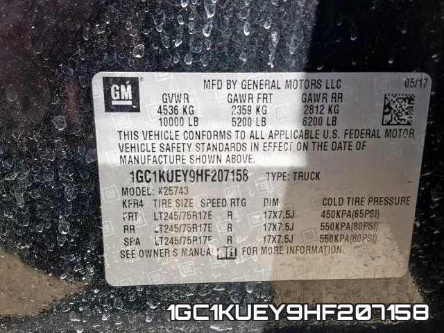 1GC1KUEY9HF207158 фото 2