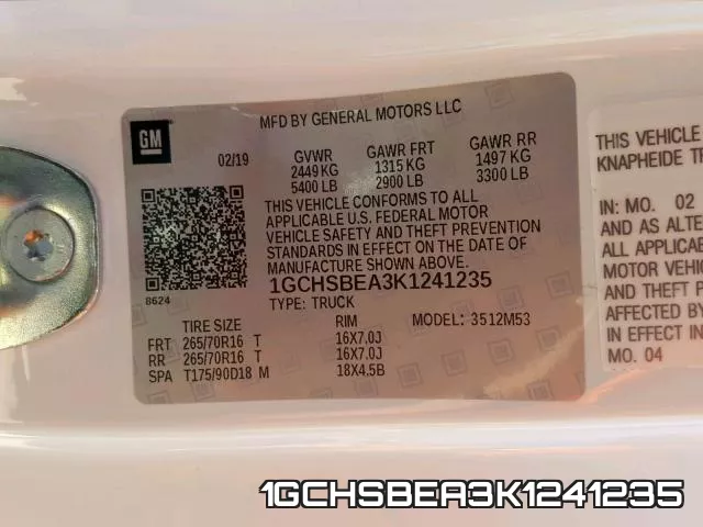 1GCHSBEA3K1241235 фото 2
