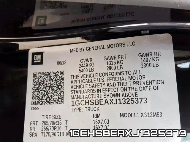 1GCHSBEAXJ1325373 фото 2