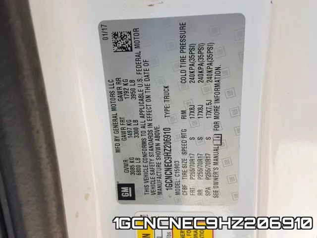 1GCNCNEC9HZ206910 фото 2