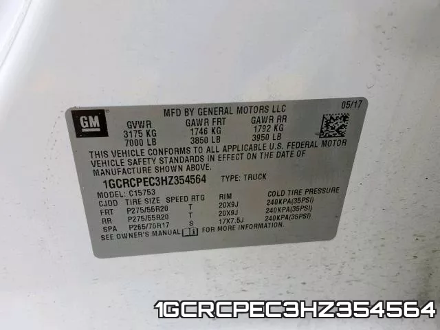 1GCRCPEC3HZ354564 фото 2