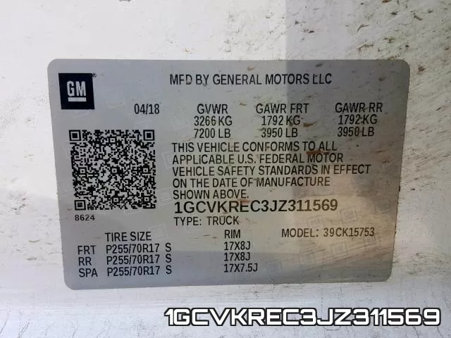 1GCVKREC3JZ311569 фото 2