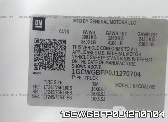 1GCWGBFP0J1270704 фото 10