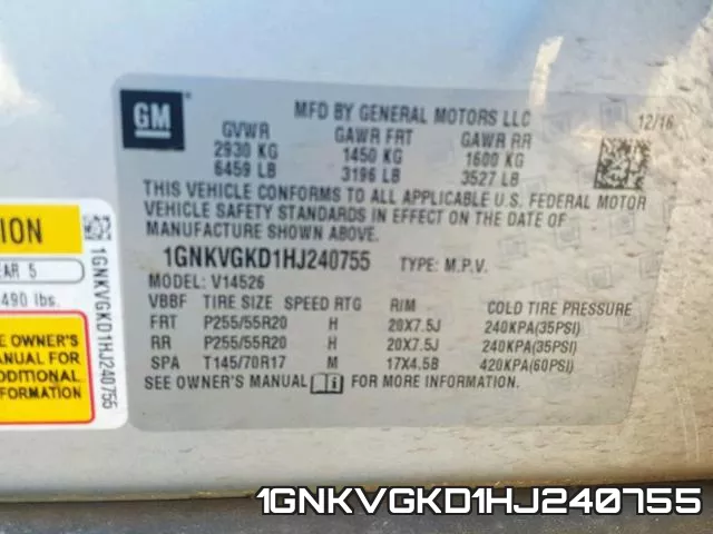 1GNKVGKD1HJ240755 фото 2