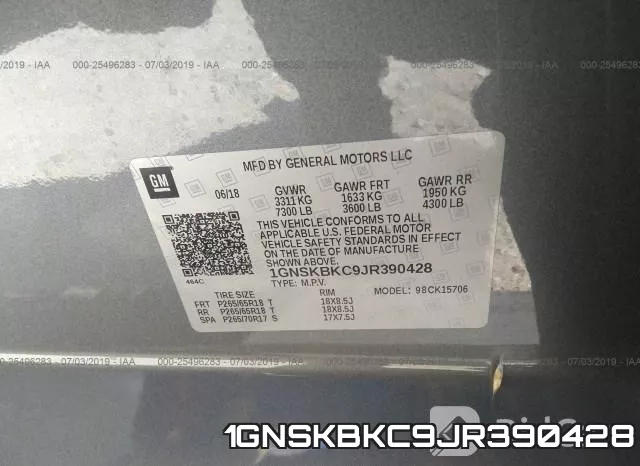 1GNSKBKC9JR390428 фото 10