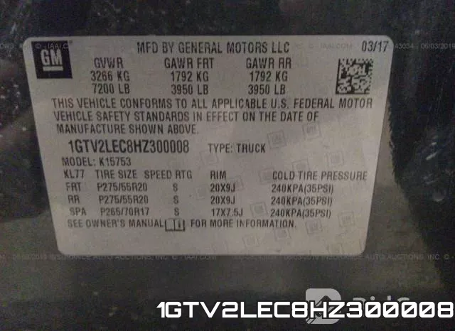 1GTV2LEC8HZ300008 фото 10