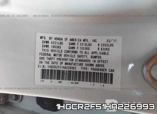 1HGCR2F51HA226993 фото 10