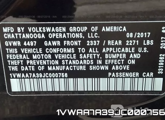 1VWAA7A39JC000756 фото 10